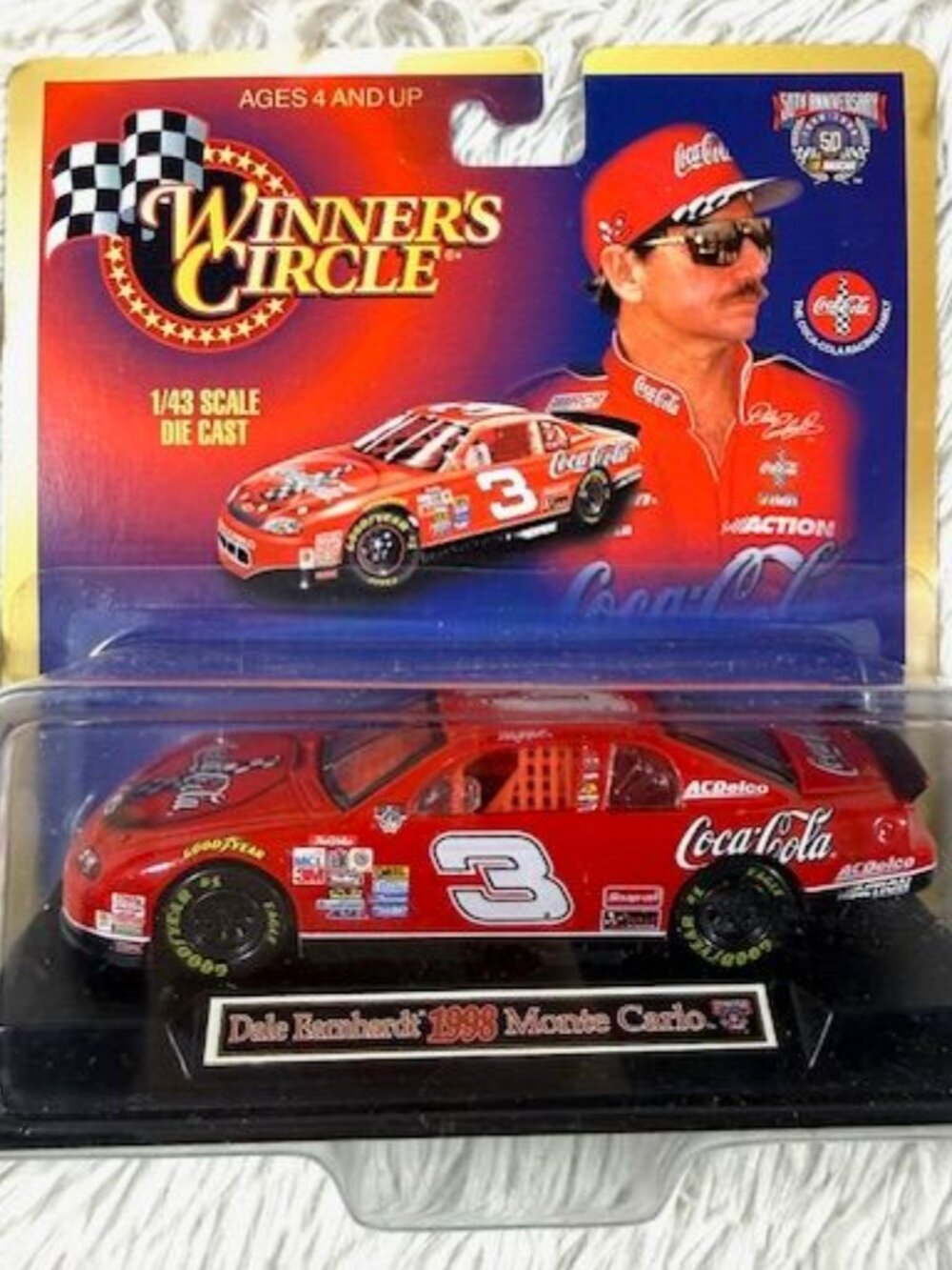 Vintage Winner's Circle Dale Earnhardt 1998 Monte Carlo 1/43 Scale Die Cast Car